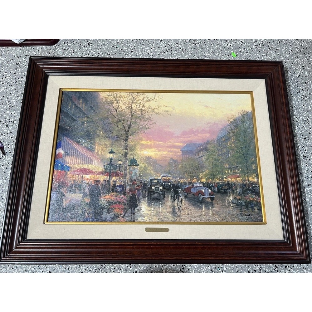 Thomas Kinkade Paris City of Lights Le Boulevard Dusk A/P 261/1600 Canvas COA